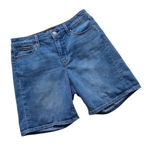 Nine West Jean Shorts Size 6 High Rise Short Bermuda